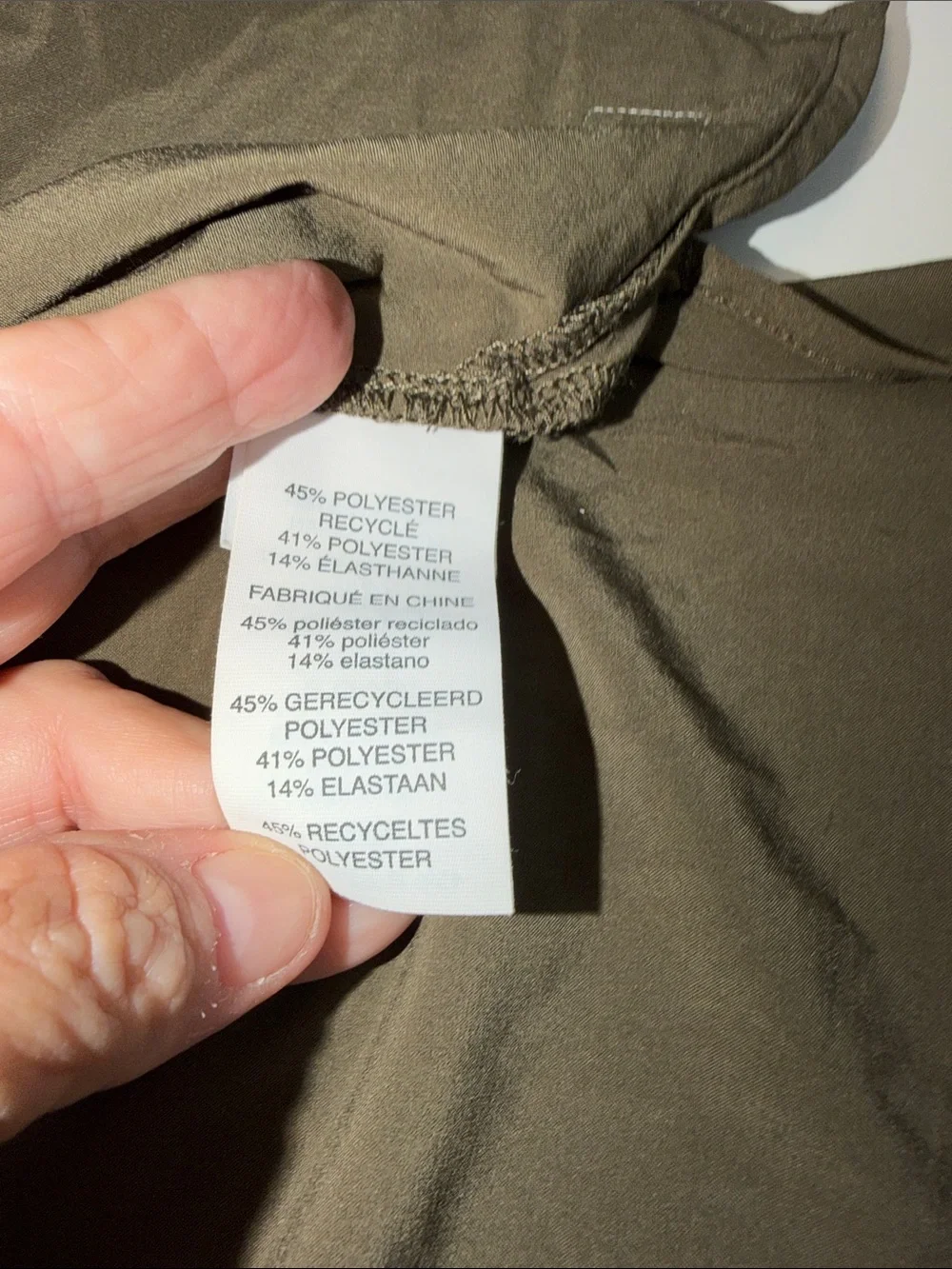 VUORI Olive Green V-Neck Spaghetti Strap Top